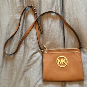 Michael Kors tan crossbody purse